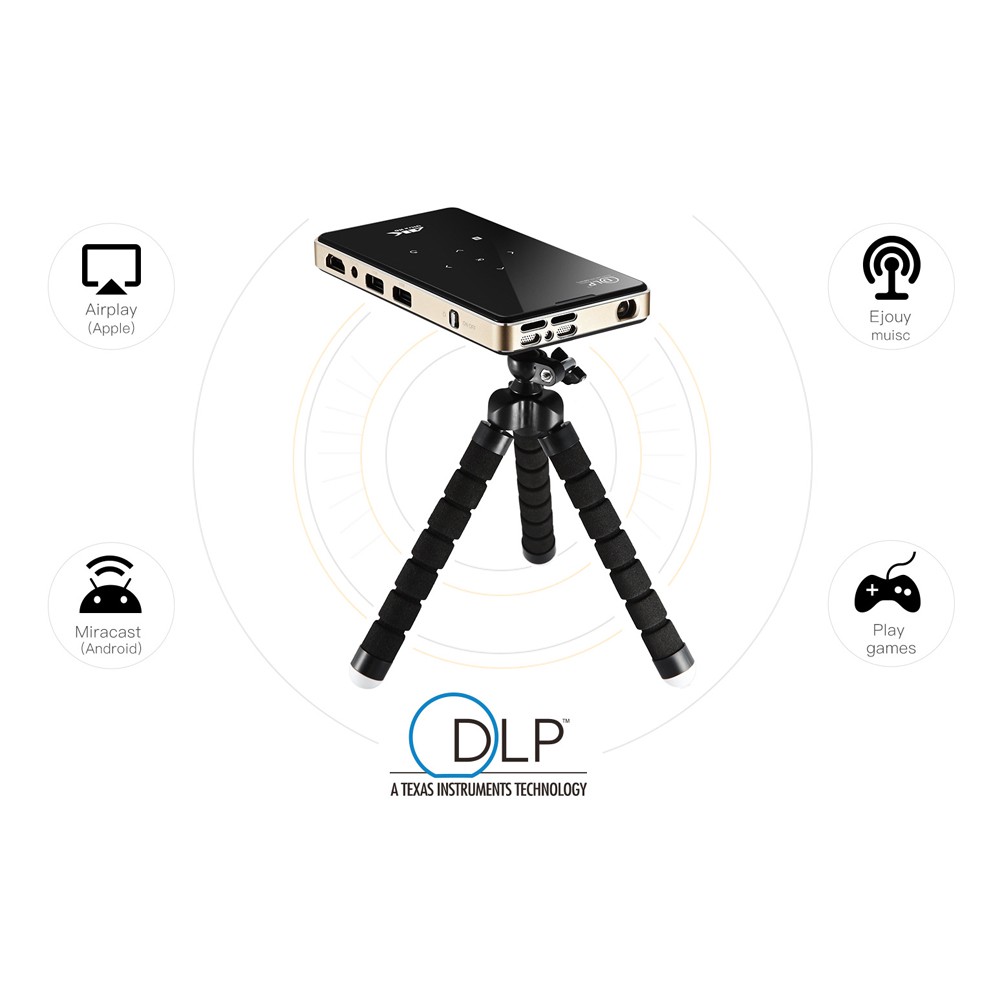 Máy chiếu Mini DLP-P09 LED siêu nhỏ gọn - HĐH Android - Hàng nhập khẩu