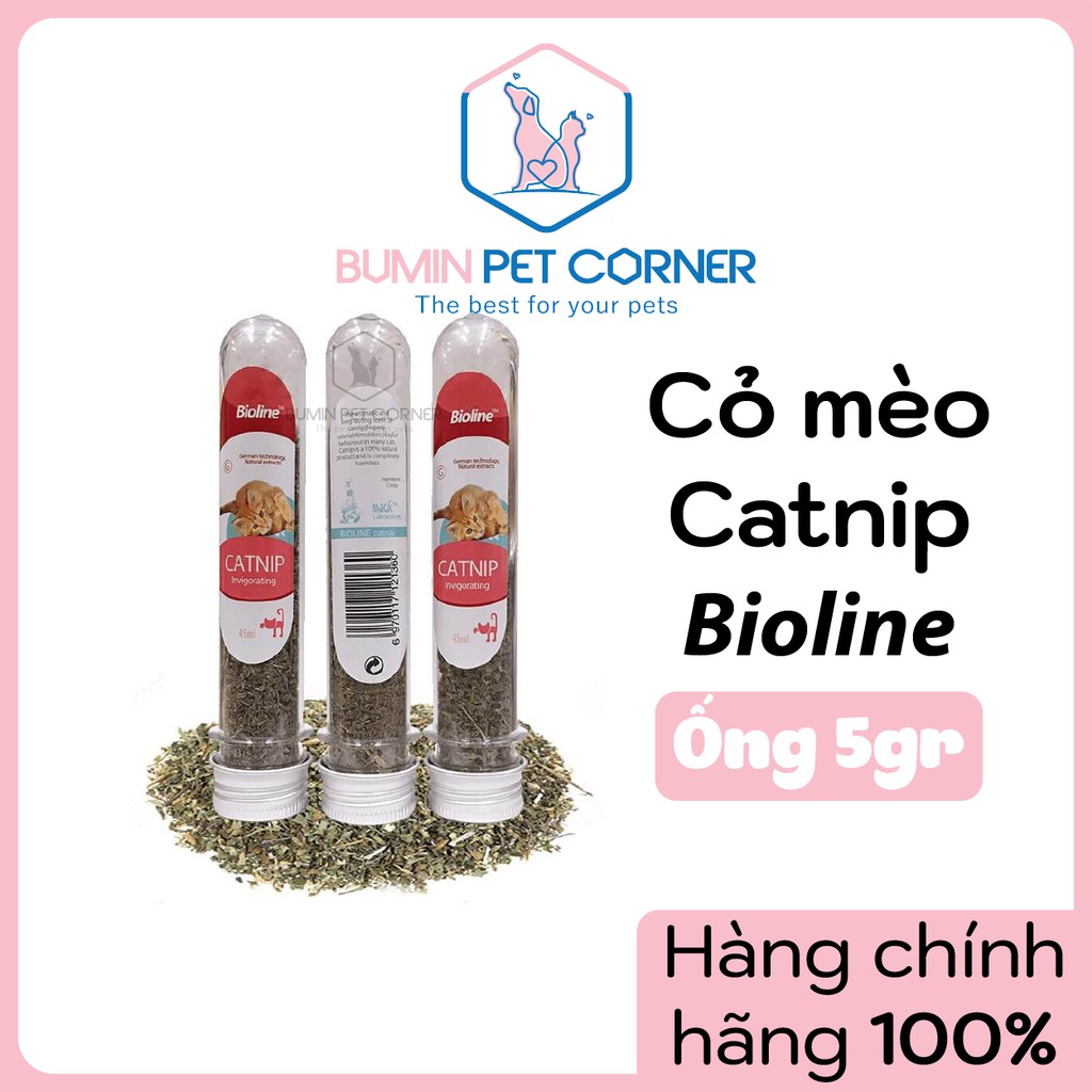 Cỏ bạc hà cho mèo Catnip Bioline ống 5g