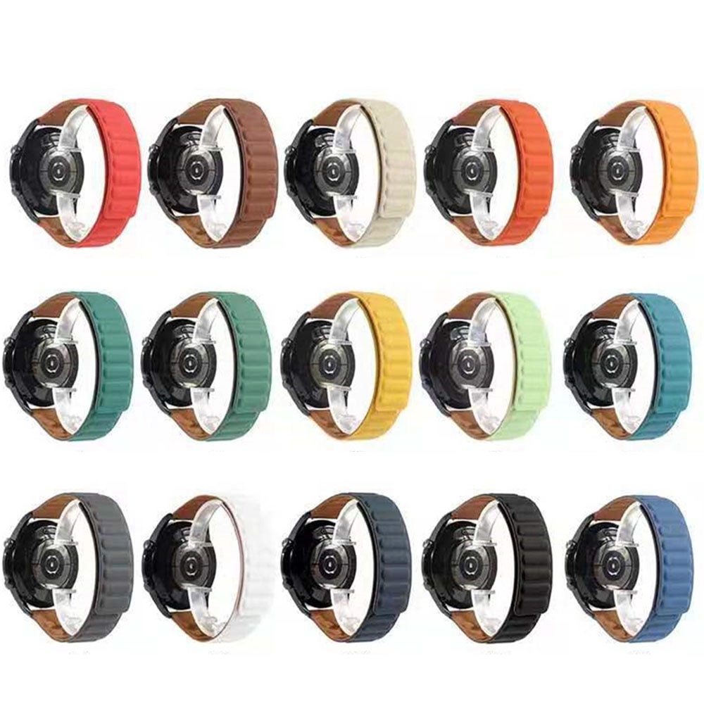 Dây Đeo Silicon Khóa Nam Châm 20Mm 22mm Cho Đồng Hồ Thông Minh Galaxy Watch4 3 Gear S3 S2 Active2 46mm 42mm Huawei Watch 3 Pro