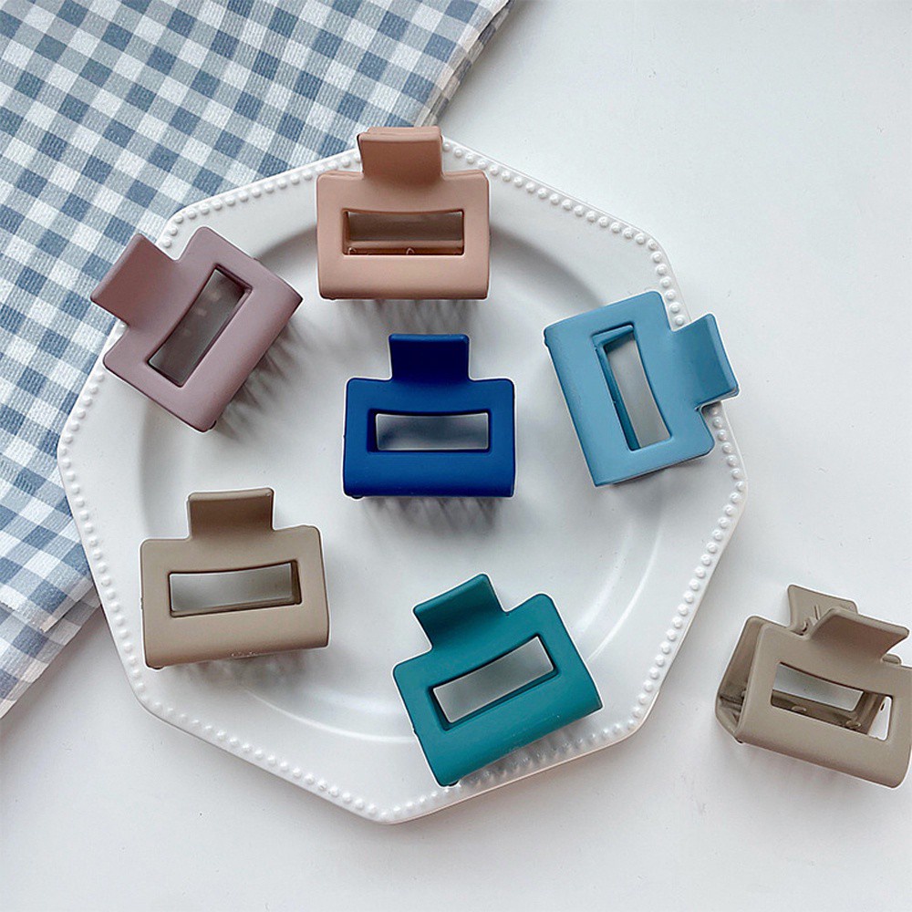 Kẹp Tóc Càng Cua Hình Vuông Nhiều Màu Thời Trang Thanh Lịch Cho Nữ