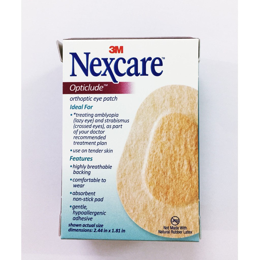 Hộp 20 miếng băng dán mắt 3M Nexcare Opticlude Orthoptic Eye Patch Junior Size