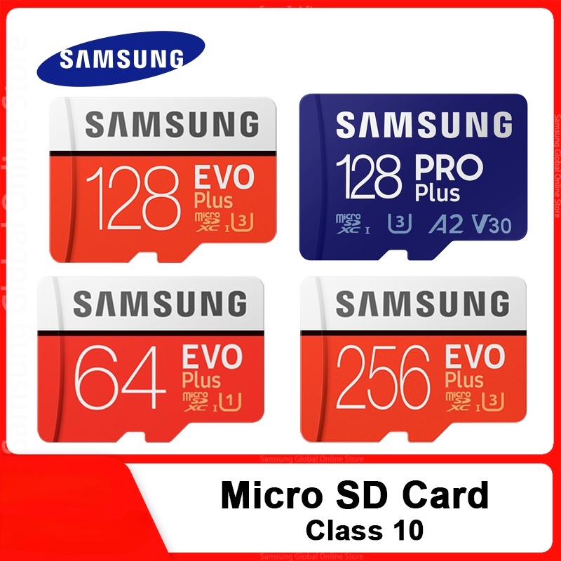 SAMSUNG Thẻ Nhớ Micro SDHC 512GB 256GB 128GB 64GB 32GB 16GB EVO Plus PRO Plus