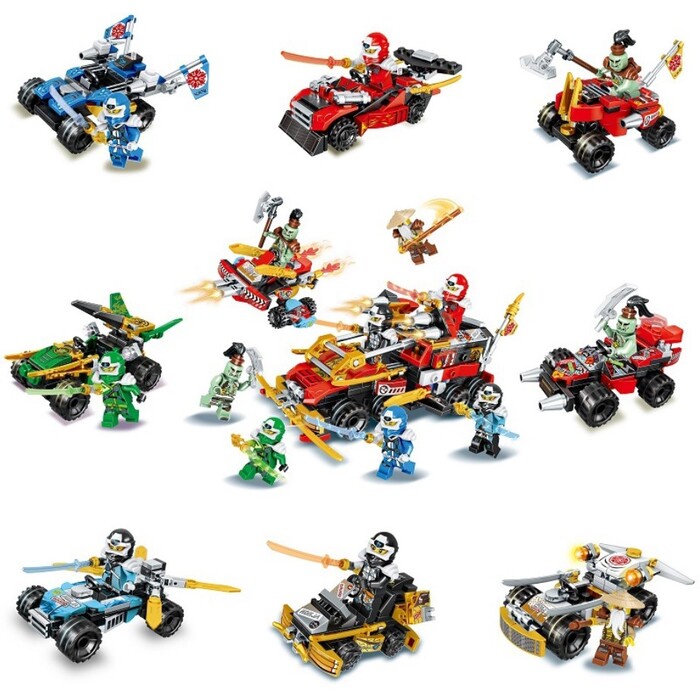 Đồ chơi lắp ráp, lego ninjago mẫu A8110 kết hợp 8 bộ trong 2 (bán lẻ sưu tầm) 89-104 chi tiết