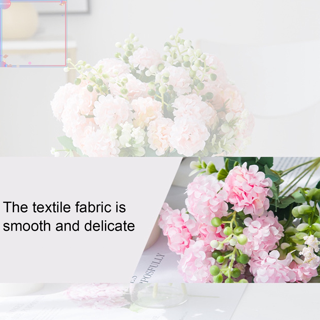 Bó hoa cẩm tú cầu nhân tạo chống tia UV có thể tái sử dụng trang trí sân vườn