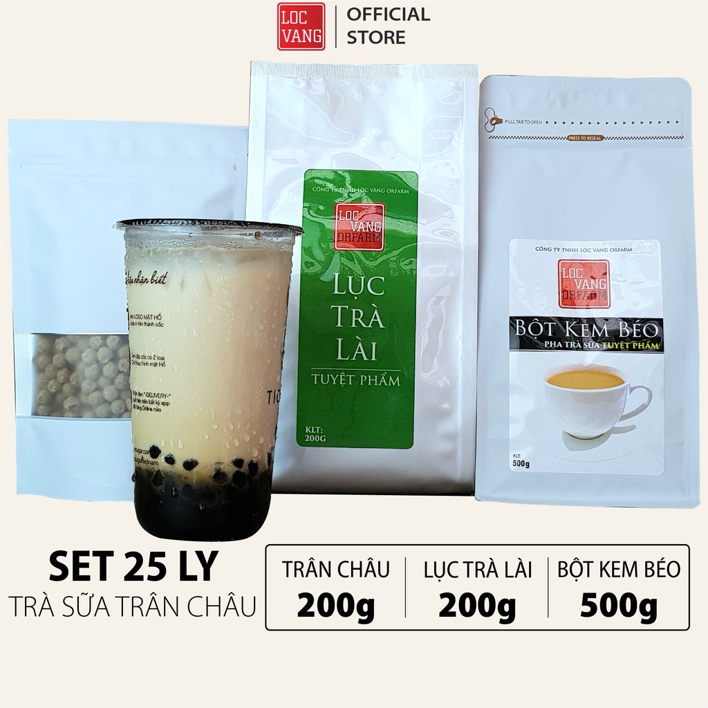 Trà Sữa Trân Châu SET 25 LY Lục Trà Lài (Lục Trà Nhài) Nguyên Liệu Làm Trà Sữa Tự Pha