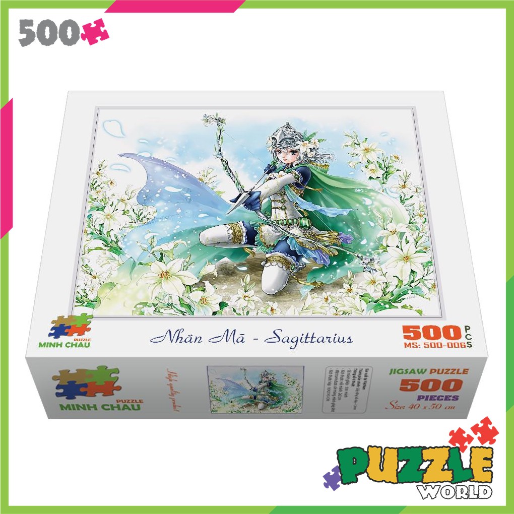 Tranh xếp hình cung Hoàng đạo 500 mảnh ghép – Nhân Mã - Sagittarius (40 x 50 cm)