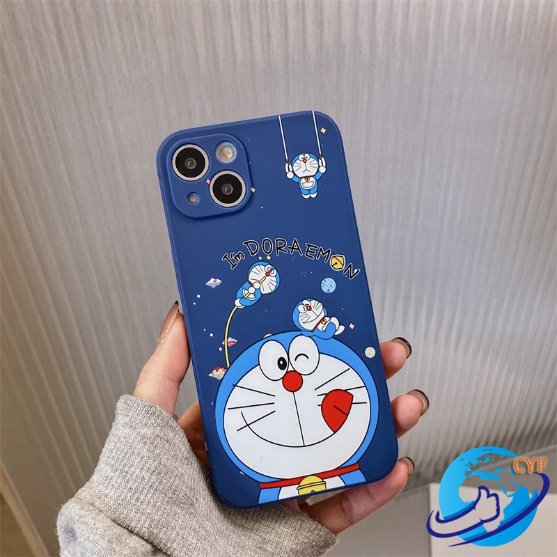 Ốp Điện Thoại Mềm Chống Sốc In Hình Doraemon Cho iPhone 14 Pro Max 14 13 12 11 Pro Max