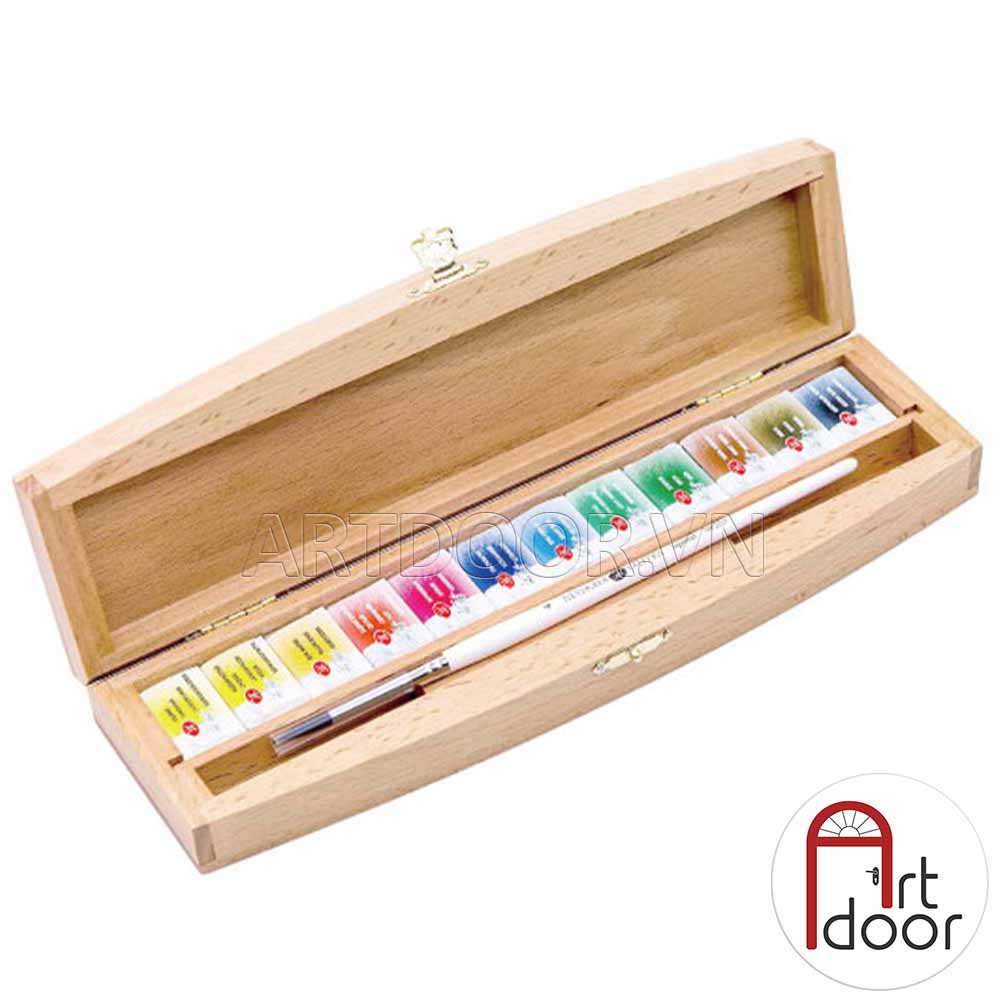 [ARTDOOR] Bộ màu Nước Nén WHITE NIGHTS hạng họa sĩ (hộp gỗ sồi) - 12 Màu