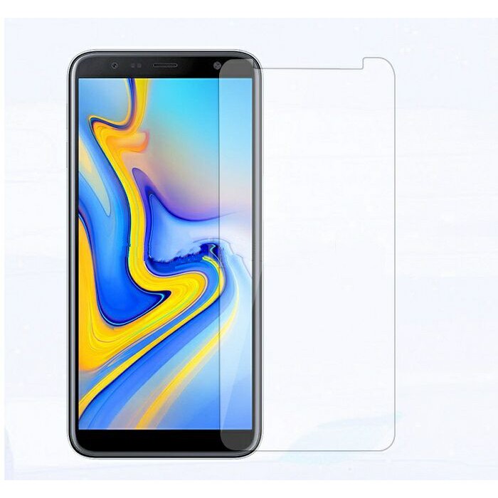 Kính cường lực samsung J6 plus/j6 prime/j6+ trong suốt, không full viền, kèm hộp và khăn lau