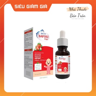 Sắt hữu cơ AVISURE SAFOLI DROPS nhỏ giọt cho bé (20ml). KHUYẾN MÃI MUA MỘT LỌ TẶNG Túi TỎI  CHI BÉ.