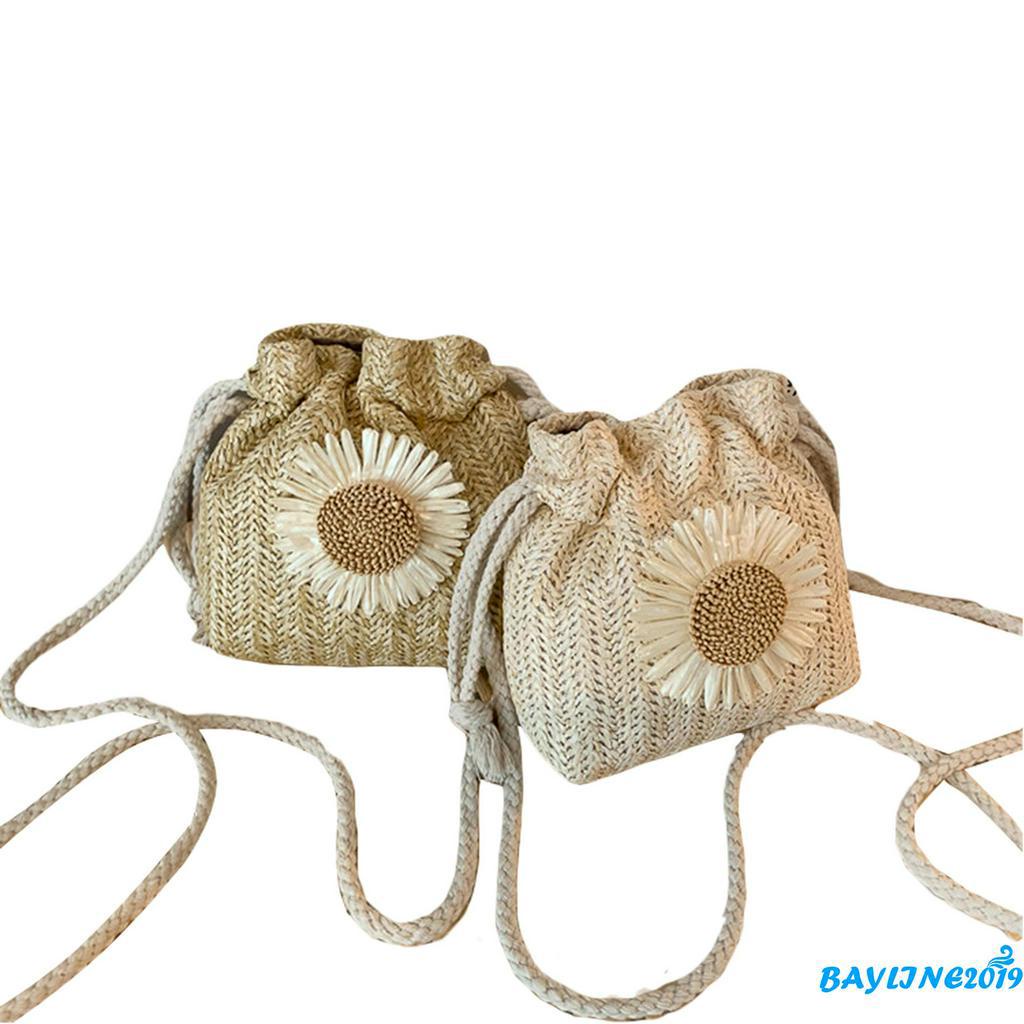 Túi Cói Xách Tay Phong Cách Cổ Điển Xinh Xắn Dành Cho Nữ