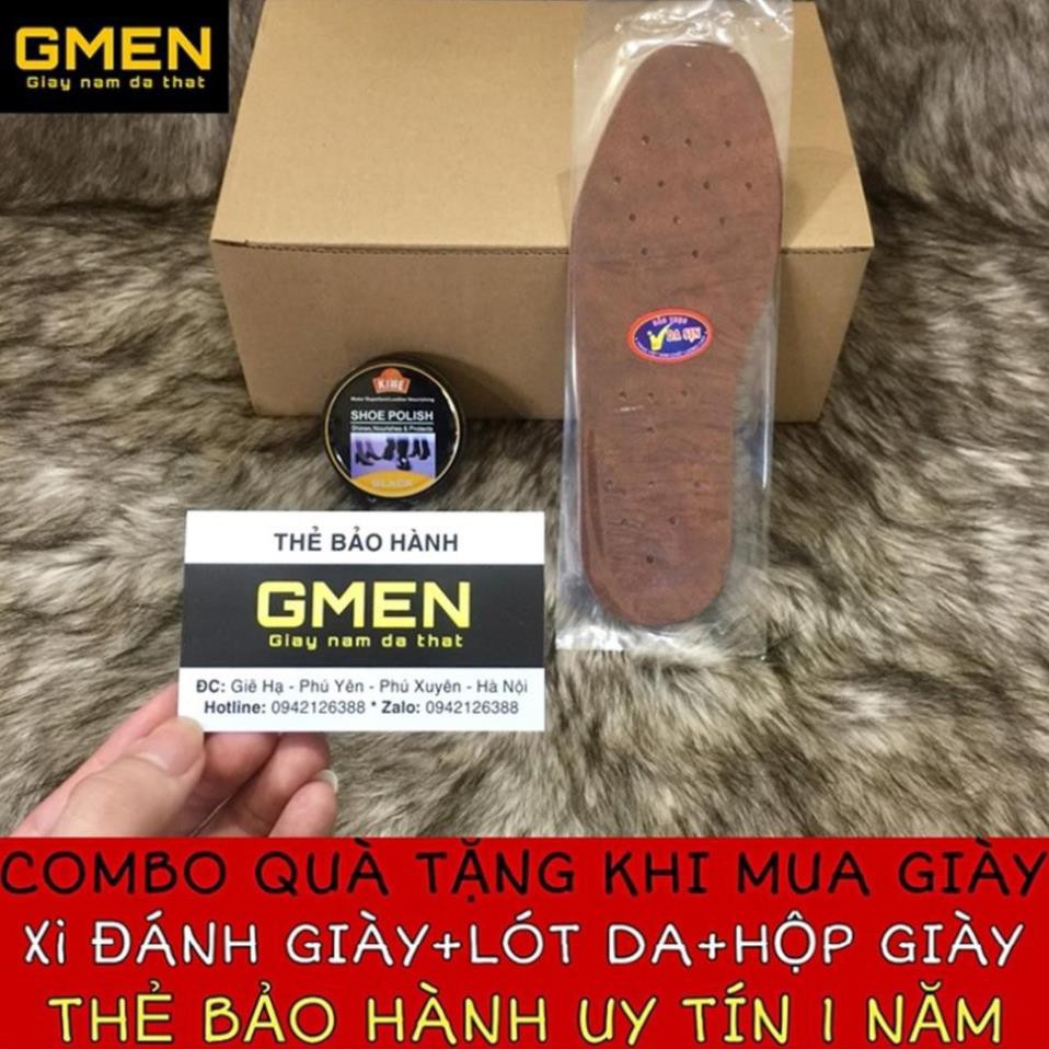 Giày tây nam cao cấp chất liệu da bo mềm mại đế cao su êm chân phong cách trẻ trung lịch lãm GM566 -h91