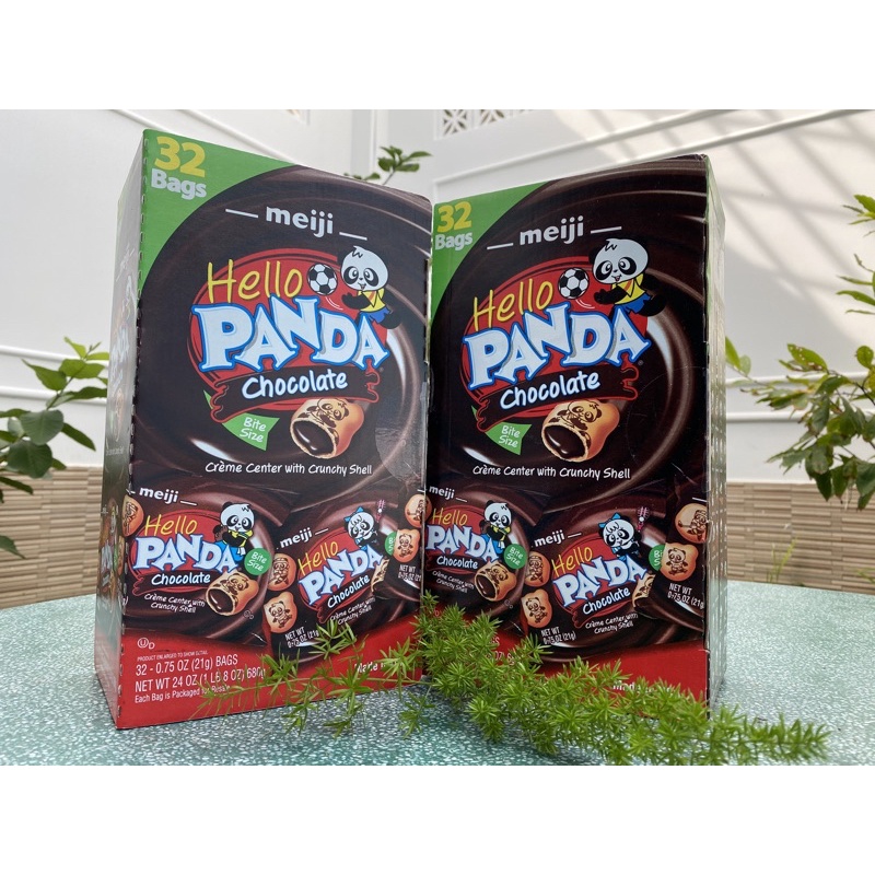 Date 11/2022 Hàng Mỹ Bánh Gấu Hello Panda Chocolate (thùng 32 gói)