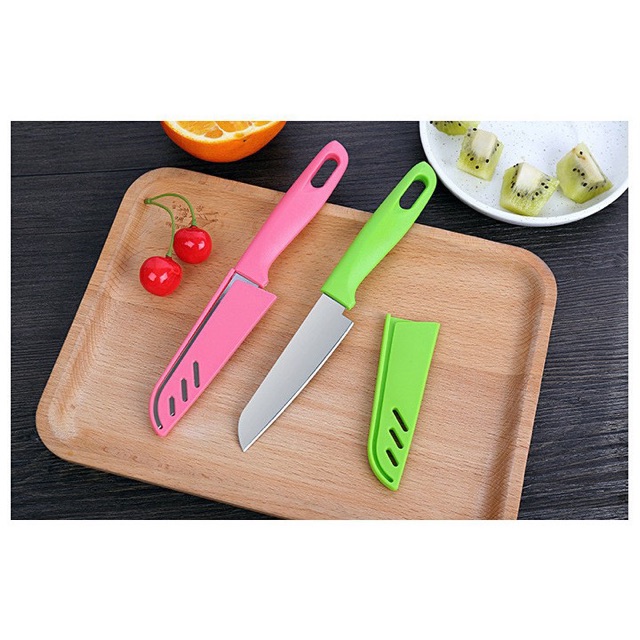 Dao gọt trái cây có nắp tiện dụng (giao màu ngẫu nhiên )