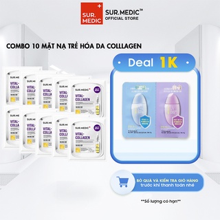 Combo 10 Mặt Nạ Trẻ Hoá Da SURMEDIC Vital - Collagen Mask 30g x10
