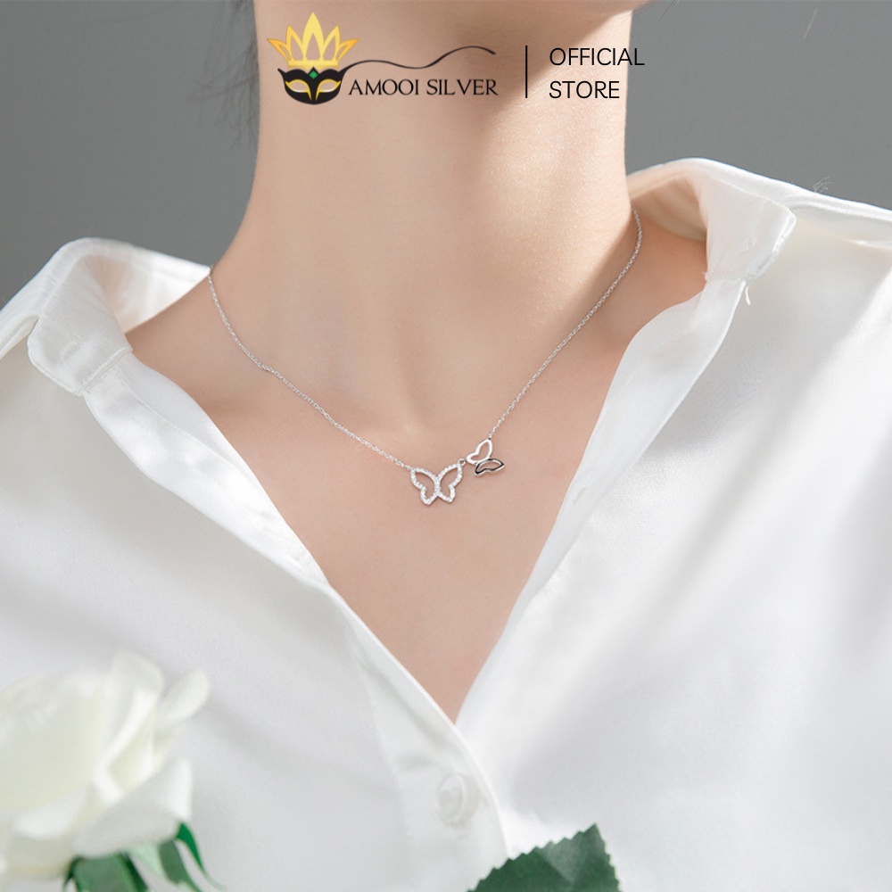Dây chuyền bạc S925 đôi bướm - Amooi Silver AD170
