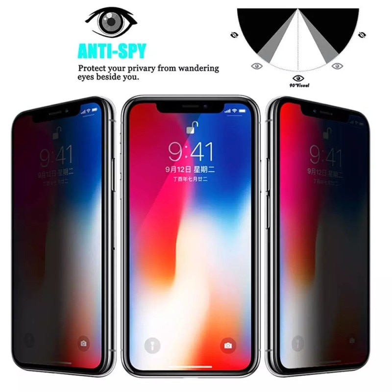 Phim chống gián điệp cường độ riêng tư tốt nhất cho iPhone 6 S 7 8 Plus X XS XR Bảo vệ màn hình cho iPhone 12 11 Pro Max 12mini SE 20