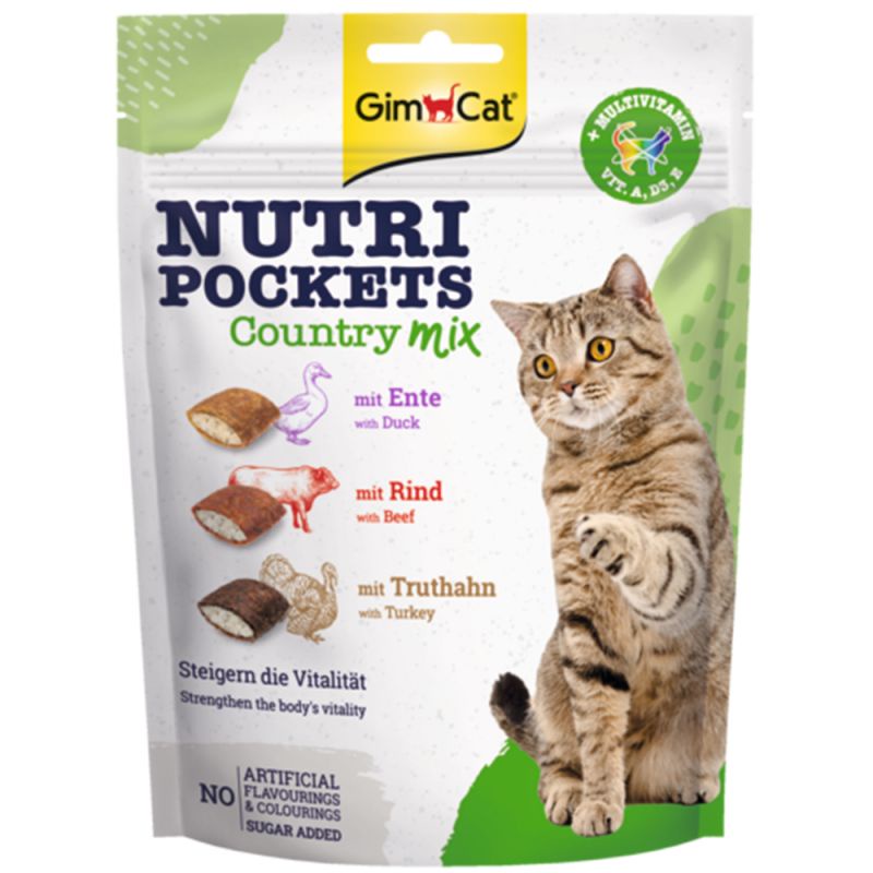 [Mã PET50K giảm Giảm 10% - Tối đa 50K đơn từ 250K] SNACK DINH DƯỠNG GIMCAT NUTRI POCKETS 150G CHO MÈO NHẬP ĐỨC GIÁ RẺ