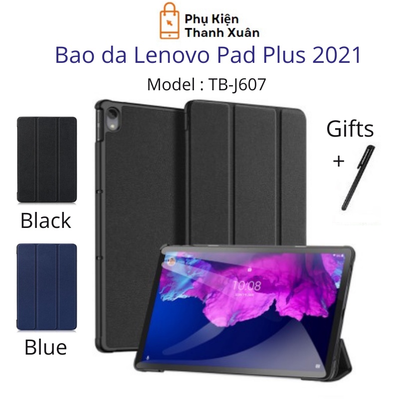 Bao da Lenovo Xiaoxin Pad Plus 2021 TB-J607 | Gập dựng được | Tặng kèm bút