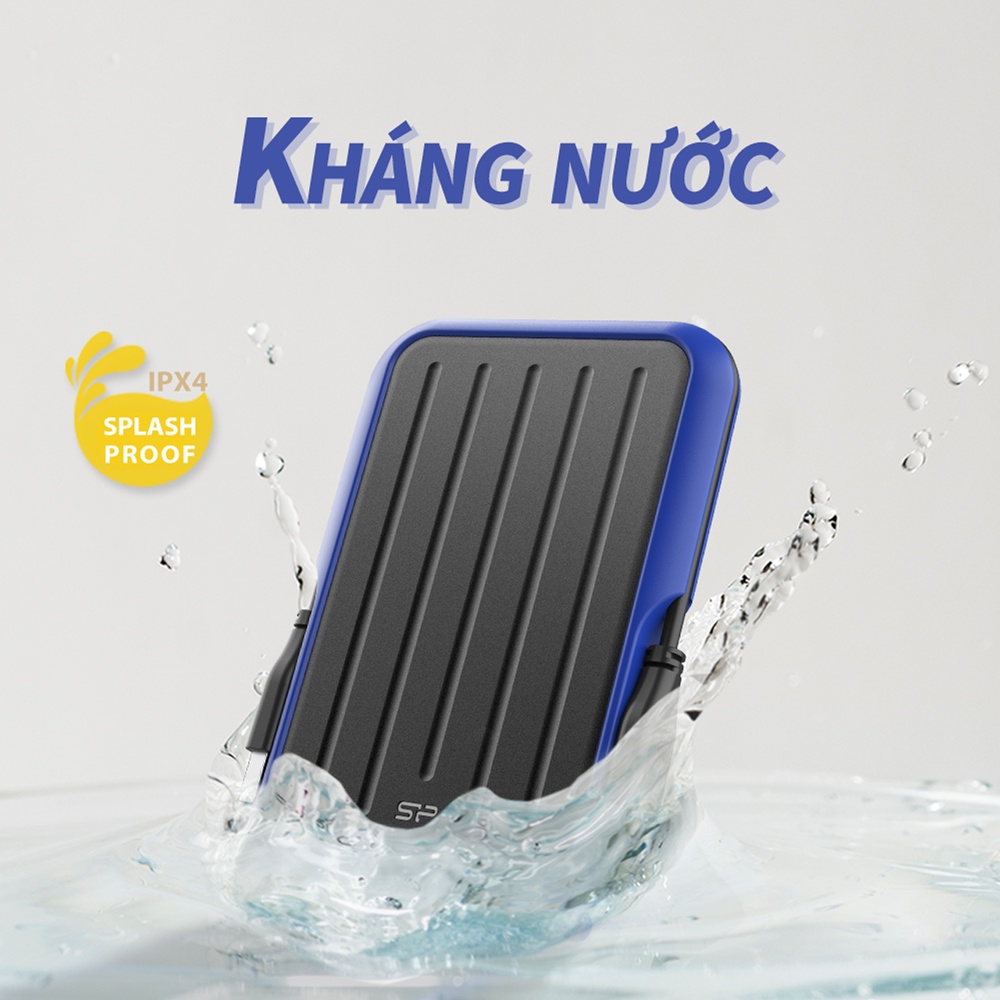 Ổ cứng di động Silicon Power A66/ 1TB/2TB Bảo hành 3 năm/ Chống nước/ Chống sốc