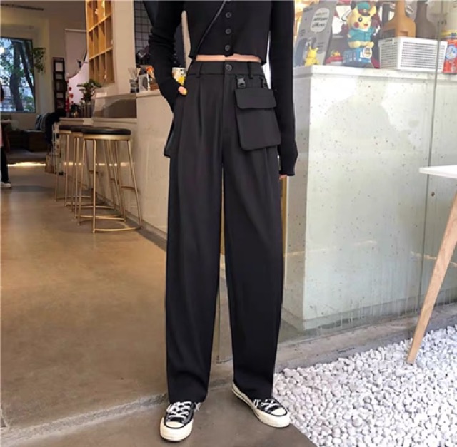 SẴN/ ORDER Quần ống suông , Quần Culottes đen basic - nhiều mẫu