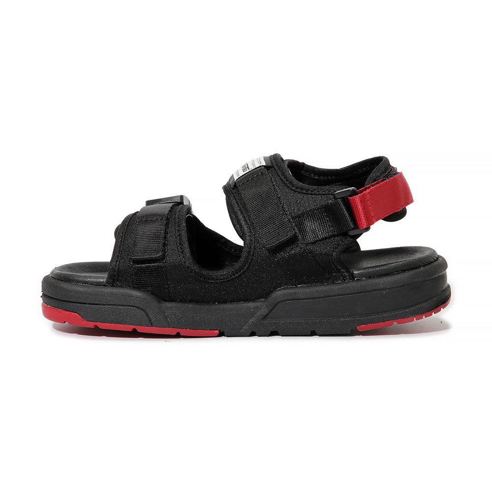 Giày Sandal Vento Nam/ Nữ - Dây khóa bấm- NV 1002 - Đen Đỏ