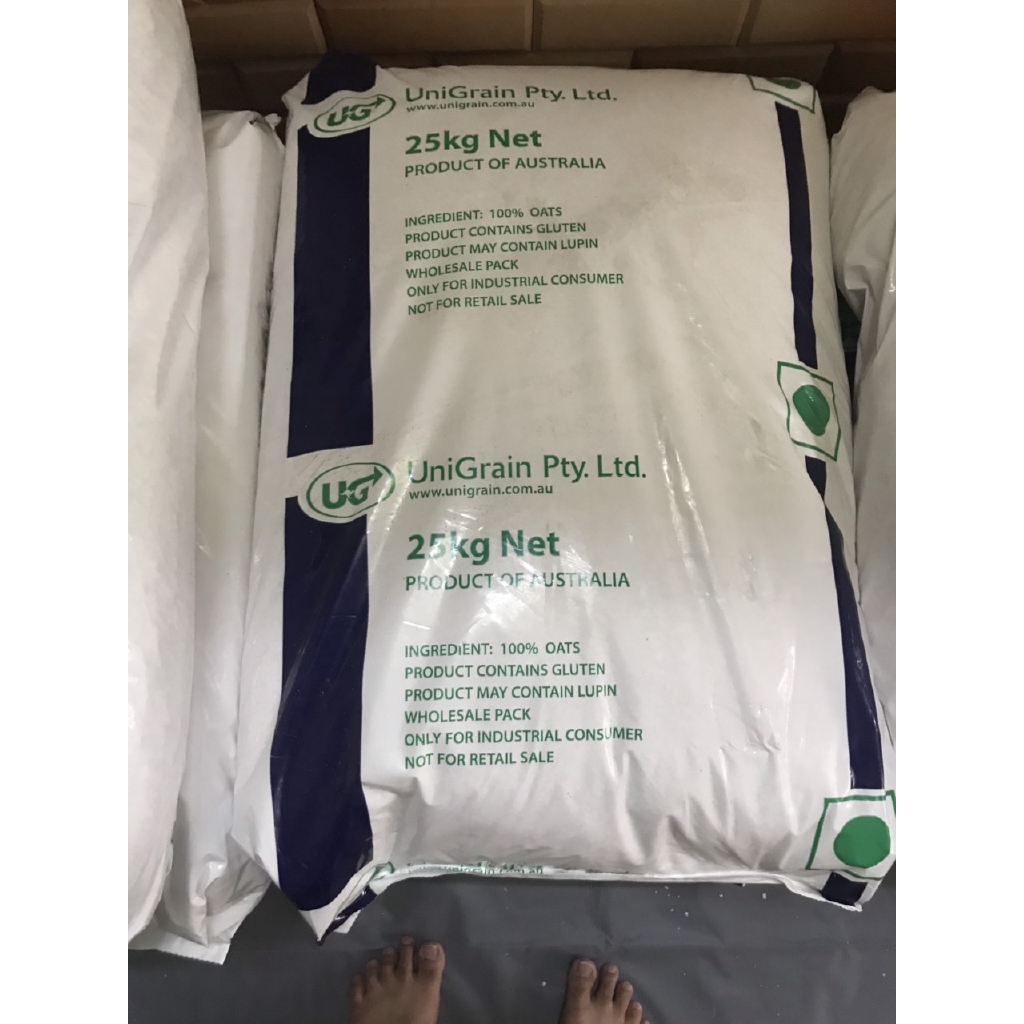 Giá sỉ Yến mạch sỉ bao 25 kg. Hiệu Unigrain. Nhập trực tiếp từ Úc.