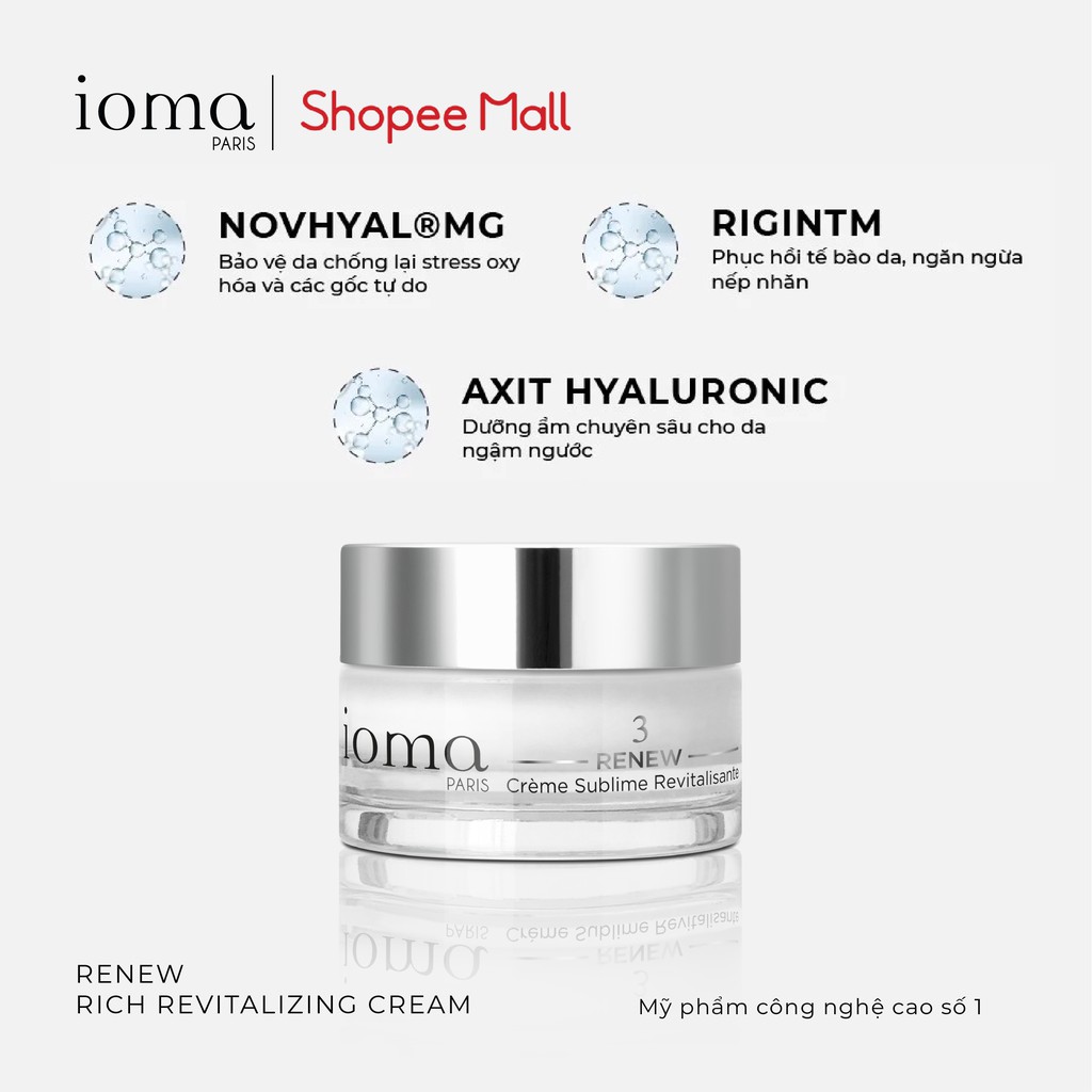 Mini 3 Renew Rich Revitalizing Cream Kem IOMA dưỡng phục hồi, trẻ hóa làn da 10g