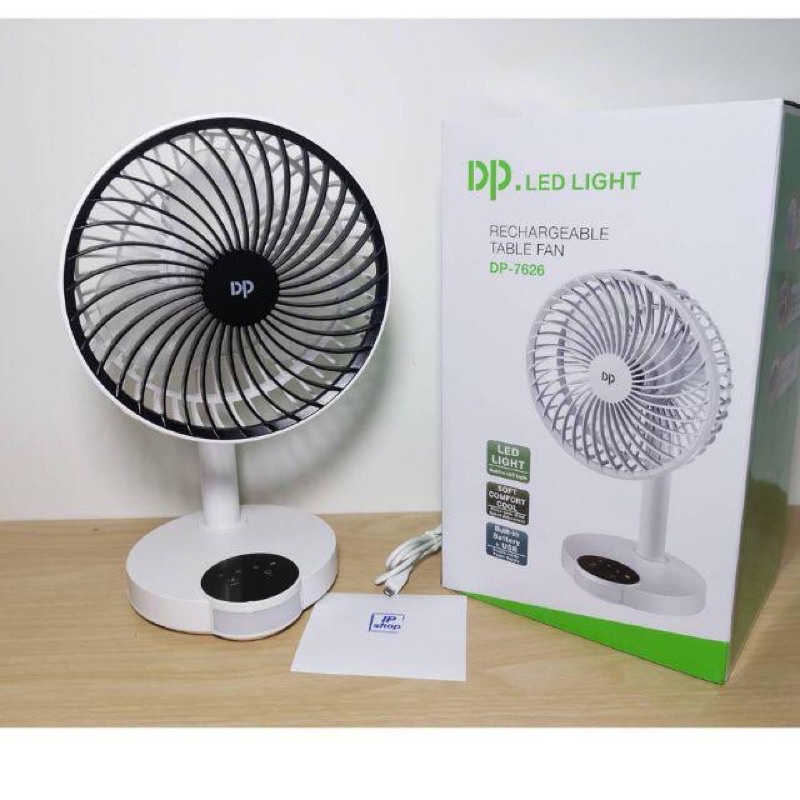 Quạt Sạt Tích Điện Có Đèn Led DP 7626 Đa Năng