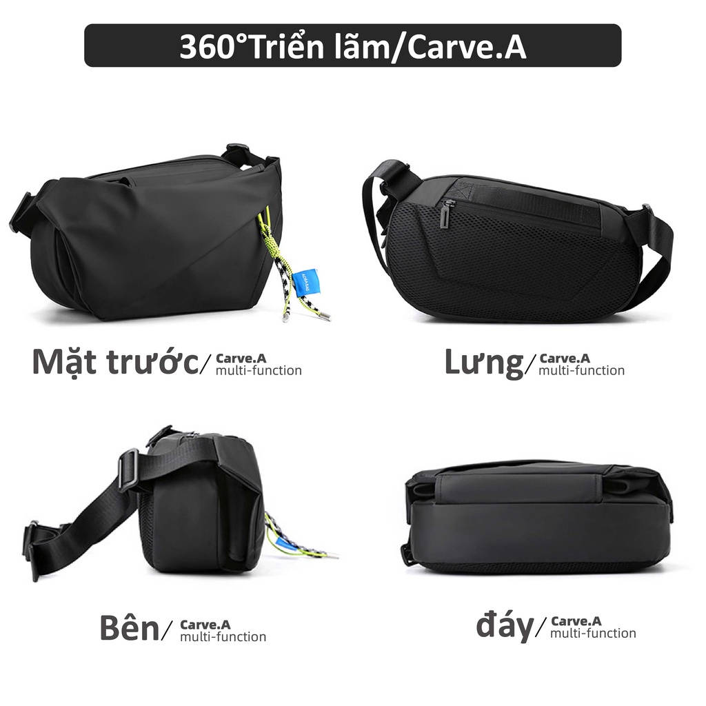 Carve Store Túi Đeo Chéo Cỡ Lớn Chống Thấm Nước Thiết Kế Sáng Tạo Thời Trang