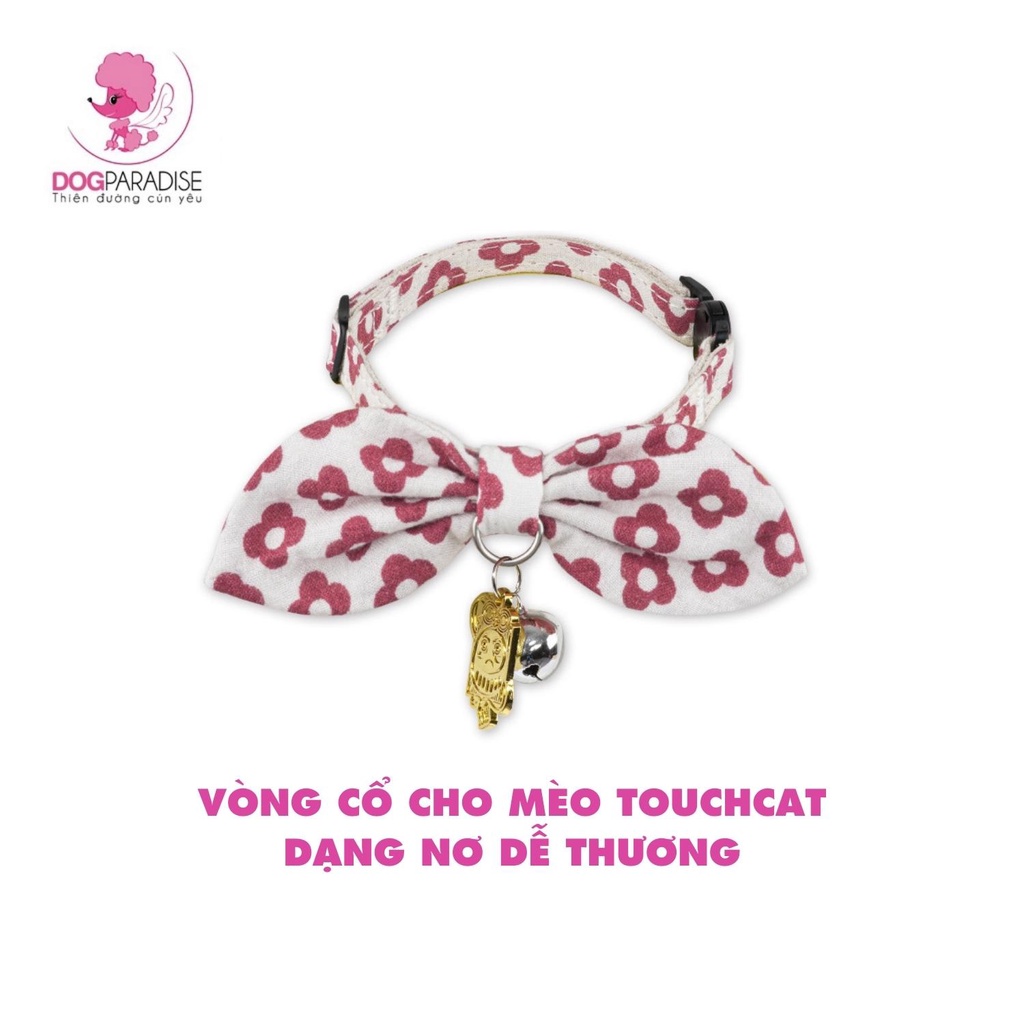 Vòng cổ cho mèo Touchcat dạng nơ dễ thương nhiều màu thời trang - Dog Paradise