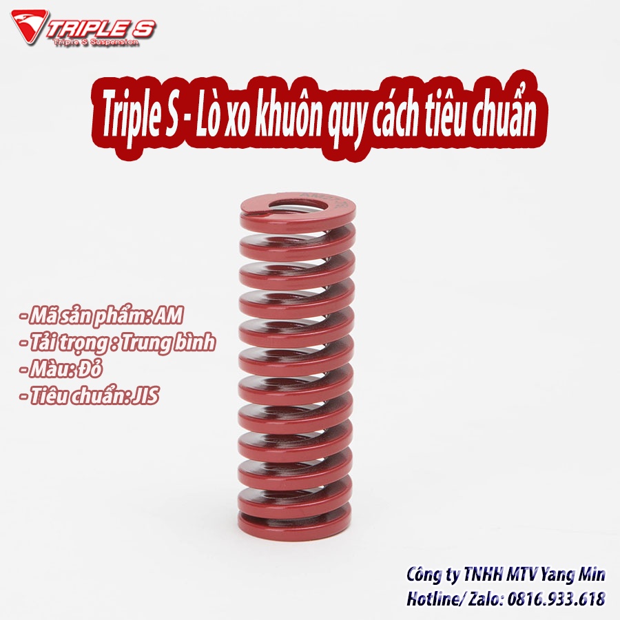 Lò xo khuôn đỏ AF Red spring linh kiện nén dập công nghiệp TF SWF tải trọng cực nhẹ Triple S tiêu chuẩn Jis Die Spring
