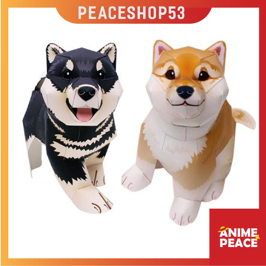 Mô Hình Giấy Chó Shiba Inu Mô Hình Giấy Động Vật Cún Shiba Inu OS62