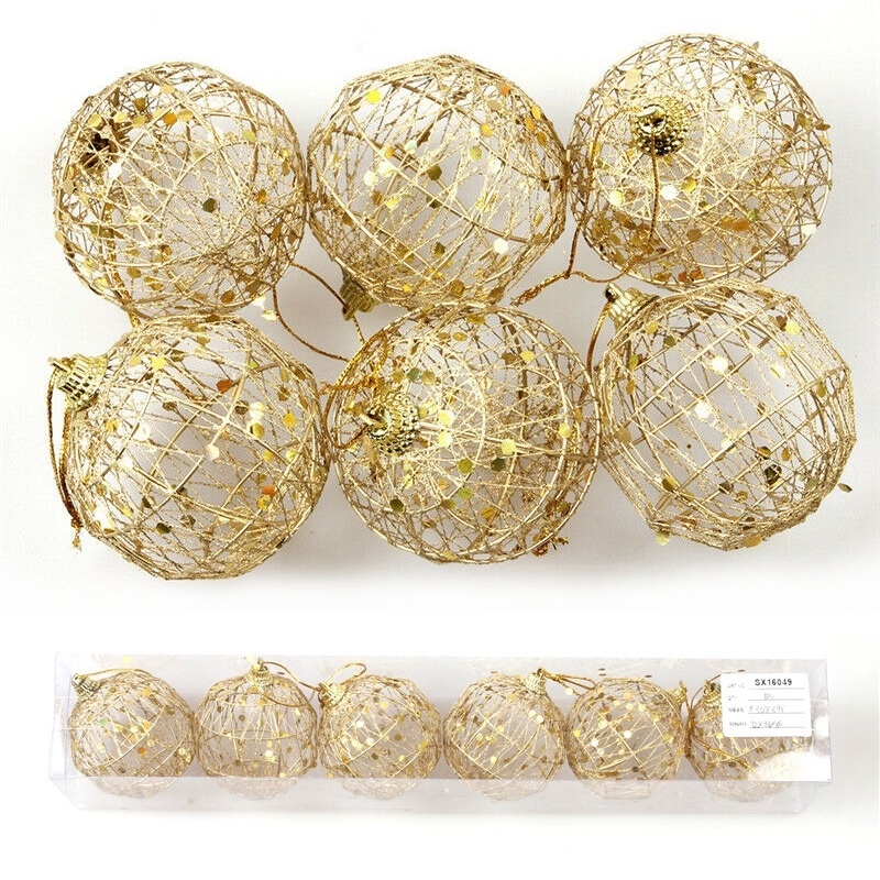 Set 6 quả châu trang trí cây thông giáng sinh