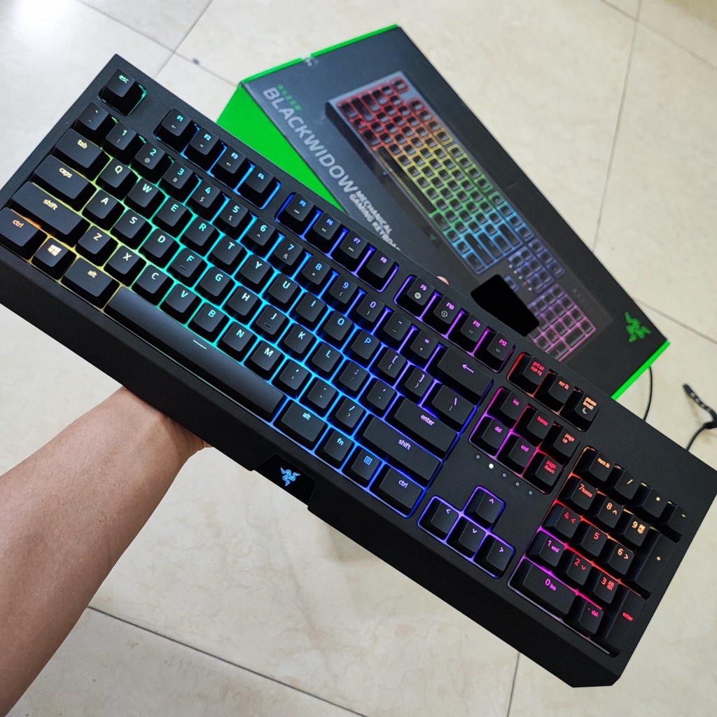 CHÍNH HÃNG RAZER - Bàn phím cơ game Razer Blackwidow Green Switch Chính hãng giá rẻ