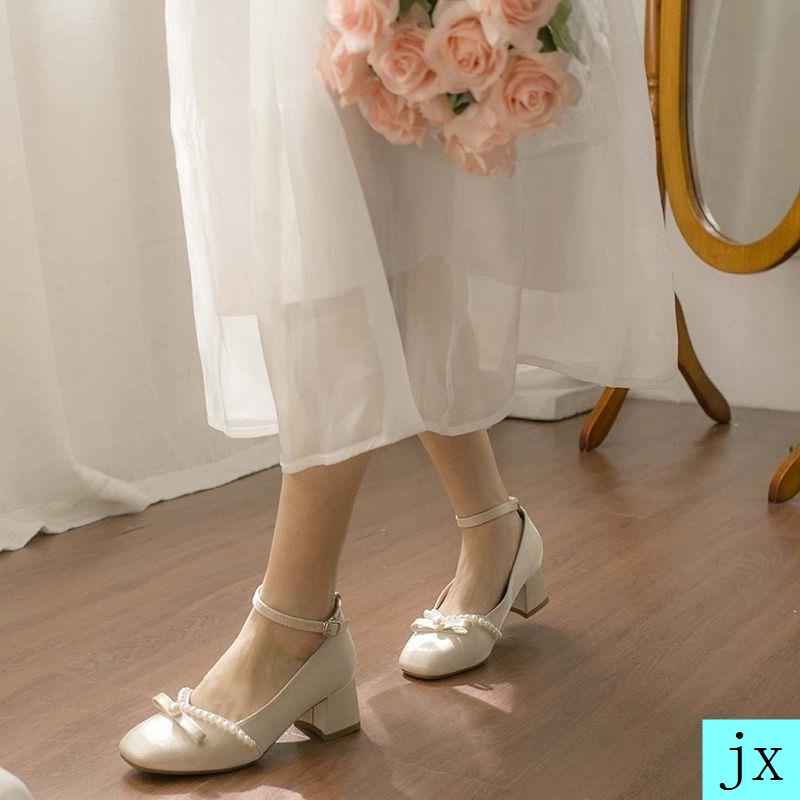 Giày cao gót phong cách lolita retro thời trang mùa thu dành cho nữ