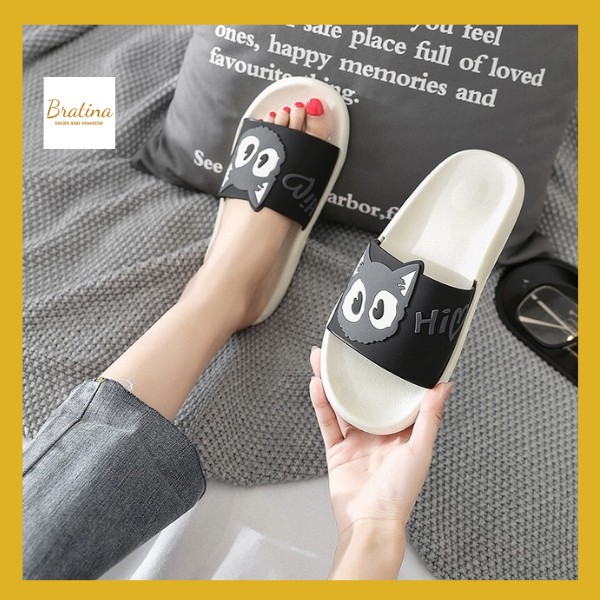 Dép nữ thời trang đẹp cute xinh quai ngang đi học BRATINA DL004
