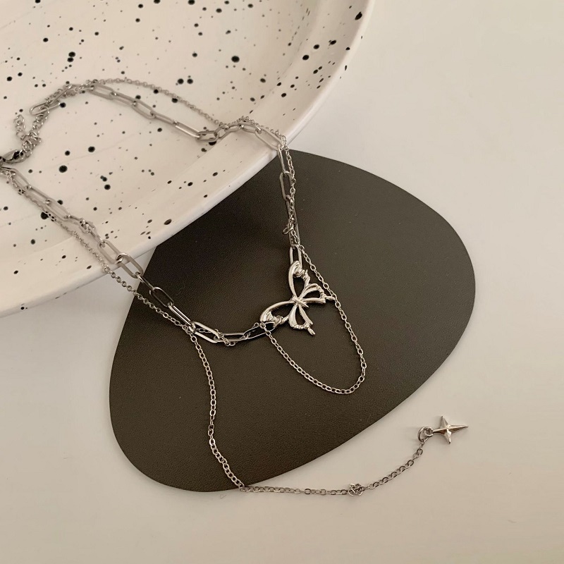 Dây Chuyền Sợi Xích Dài Mặt Hình Bướm Phong Cách Harajuku 19998
