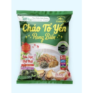 cháo tổ yến vị rong biển, vị bào ngư - thịt bằm, vị thịt bằm gói 55g