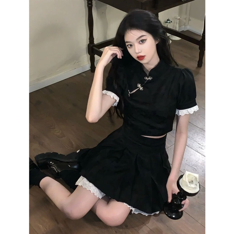 Sườn Xám Cách Tân Ngắn Phong Cách Trung Hoa Kiểu Mới 2022