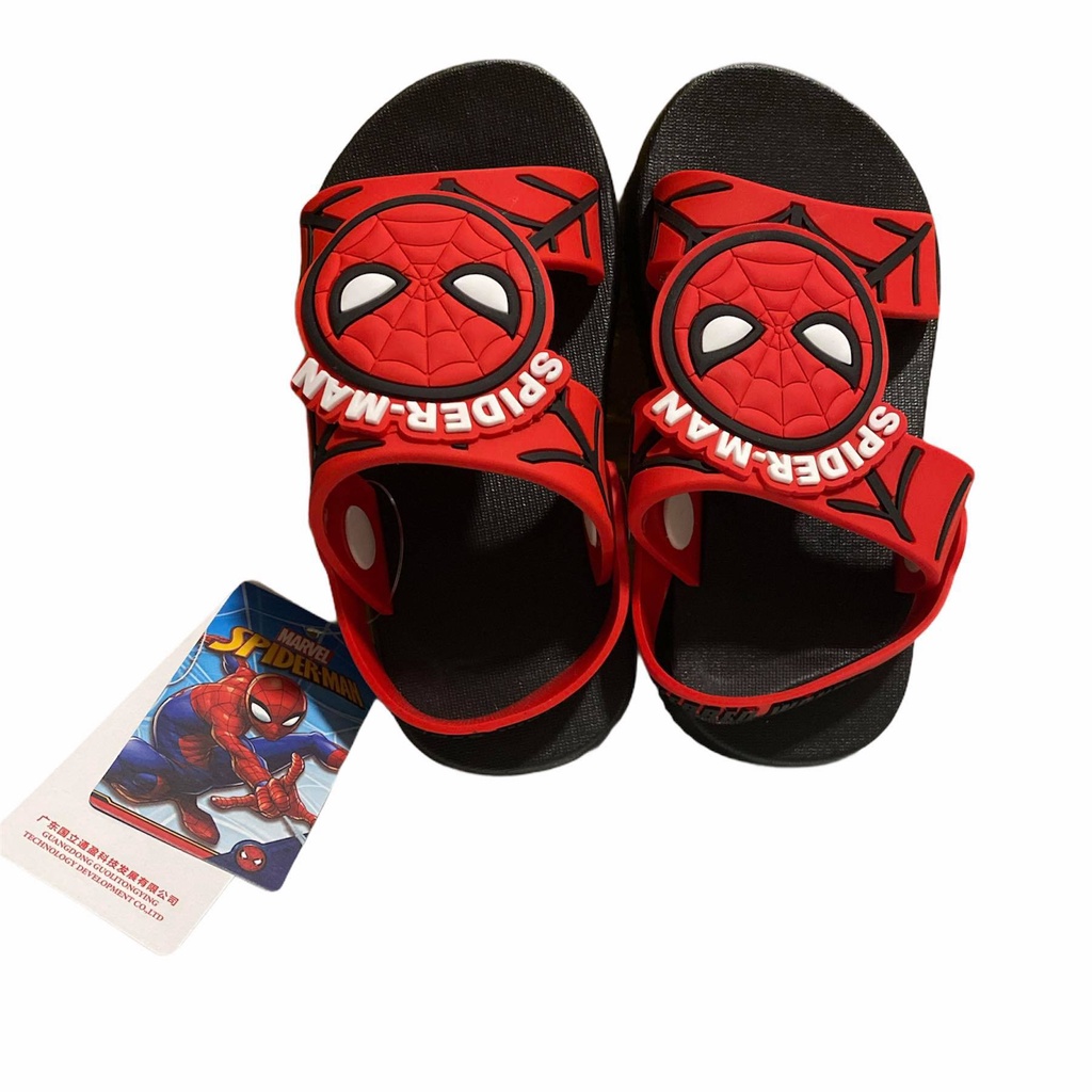 Dép quai ngang kiêm giày sandal 2in1 cho bé trai hình siêu nhân spider man chất liệu nhựa dẻo, êm ái cho bàn chân của bé