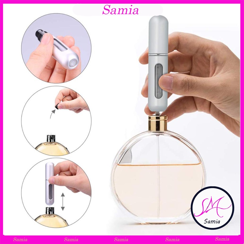 Chai Chiết Nước Hoa 5ml Dạng Xịt Tự Động Không Cần Xilanh Phụ Kiện/ Ống Đựng Nước Hoa Chiết Đáy Trực Tiếp Samia