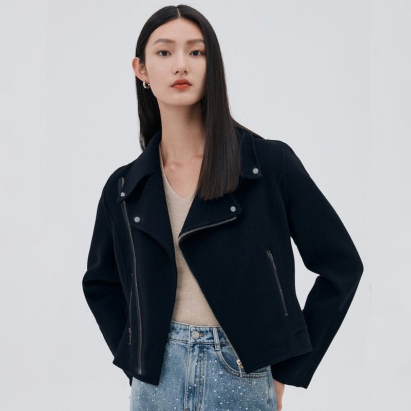 {Nhiều màu} Áo khoác da lộn dáng biker jacket xuất Âu (có sẵn)