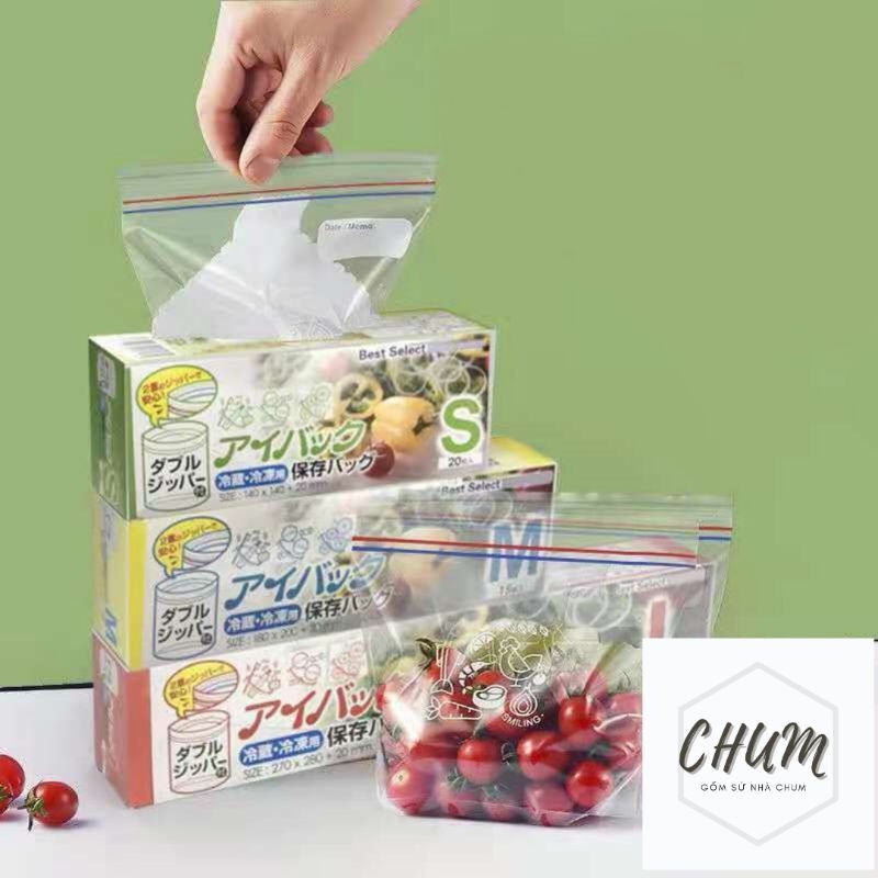 Túi zíp zip đựng thực phẩm tái sử dụng nhiều lần trong tủ lạnh