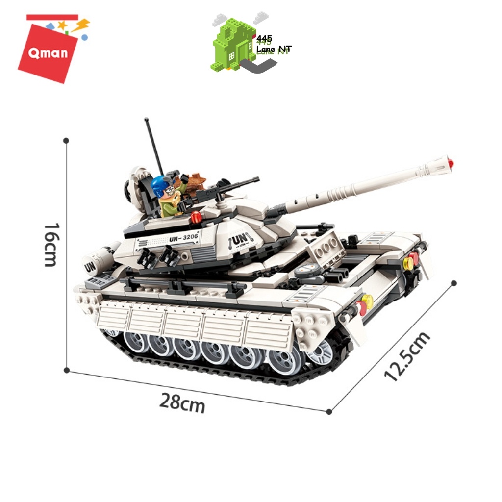 Đồ Chơi Lắp Ráp Qman 3206 Xe Tank Quân Sự Tấn Công 430 Chi Tiết 4 Minifigures Cho Trẻ Từ 6 Tuổi