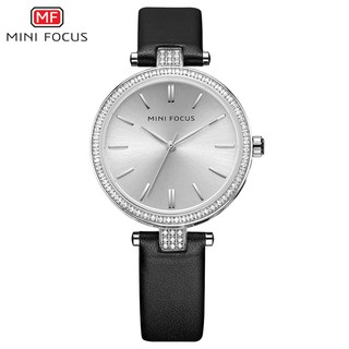 ĐỒNG HỒ NỮ MINI FOCUS 0039 DÂY DA CAO CẤP, MẶT TRÒN ĐÍNH ĐÁ - HÀNG CHÍNH HÃNG