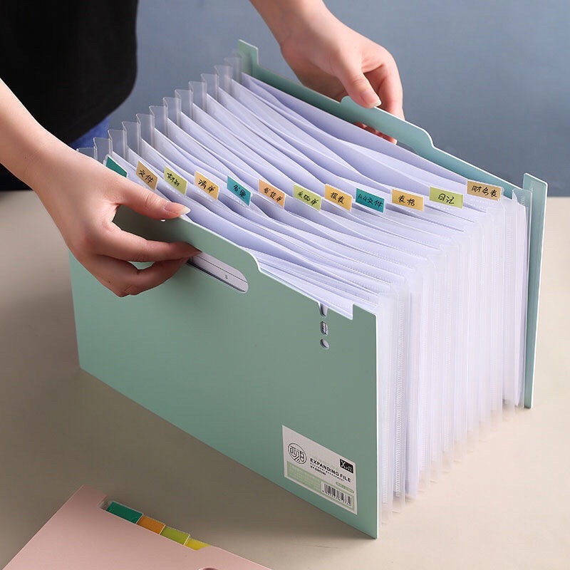 [ DaVinci ] File lưu hồ sơ tài liệu 13 ngăn kiểu dáng đẹp，4 màu khổ A4