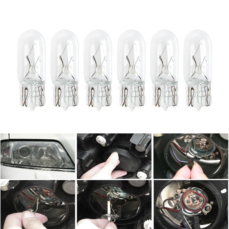 Set 10 bóng đèn T10 Wedge W5W 501 194 LED gắn trần xe hơi thiết kế chuyên dụng