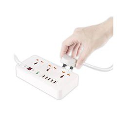 Ổ cắm điện tích hợp 5 cổng sạc USB thông minh tự điều chỉnh dòng điện (max 3.4A) Powersocket BKL-04 - Bảo Hành 12 tháng