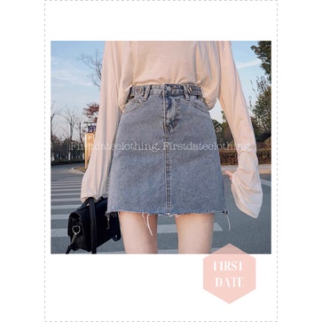 (SẴN) Chân váy bò chân váy Jean FIRSTDATE Thời Trang Nữ Hàn Quốc- chân váy bò chữ a ngắn dáng công sở trẻ trung | BigBuy360 - bigbuy360.vn